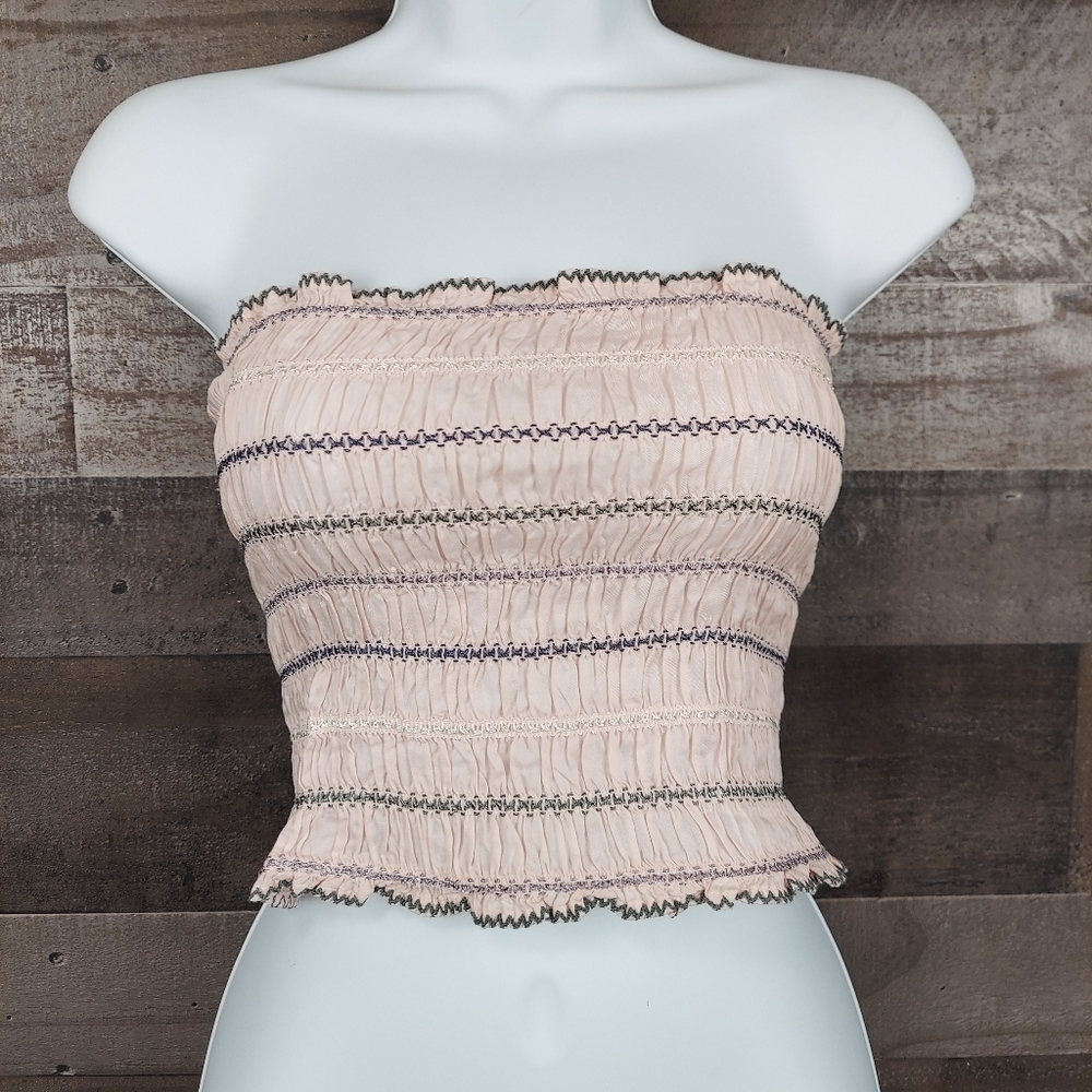 Free People Strapless Crop Top